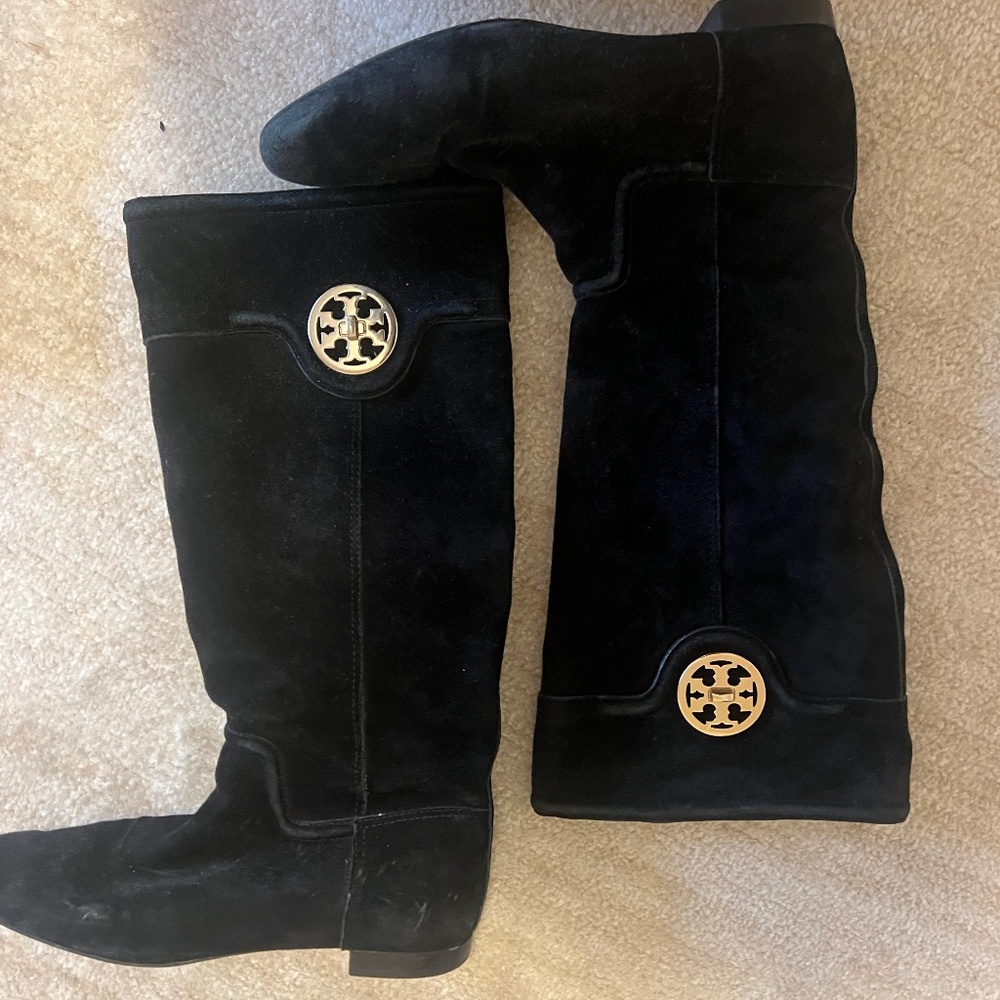 Black Suede Tory Burch boots